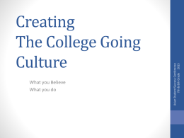 Creating The College Going Culture
