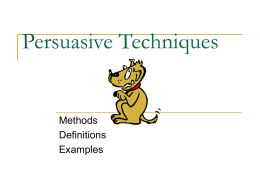 Persuasive Techniques - Greenfield