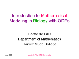 Introduction to Mathematical Modeling in