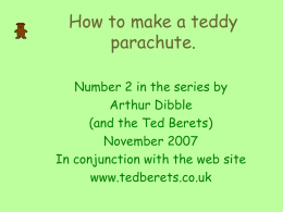 How to parachute a teddy.