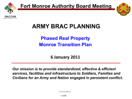 Fort Monroe BRAC Planning