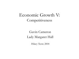 Economic Growth - University of Oxford
