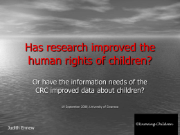 Has research improved the human rights of children?
