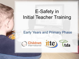 E-safety in ITT - University of Southampton