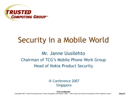 Security in a Mobile World