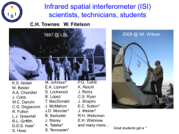 Infrared spatial interferometer (ISI) scientists