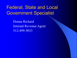 Internal Revenue Service Office of Federal, State and