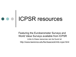 ICPSR resources - Lawrence University