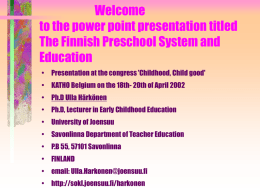 The Finnish Education System