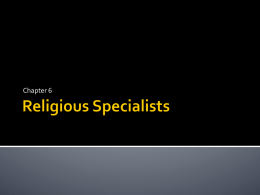 Religious Specialists - Los Angeles Mission College