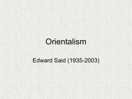 Different Perspectives on Orientalism