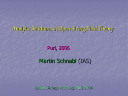 Analytic Solutions in Open String Field Theory