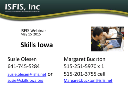 Skills Iowa Webinar - ISFIS Iowa School Finance