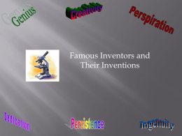 Famous Inventors and Their Inventions