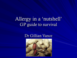 Allergy in a ‘nutshell’ GP guide to survival