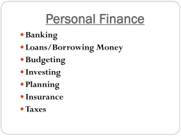 Personal Finance Powerpoint WSJ