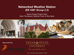 Networked Weather Station (EE 4391 Group 2.3)