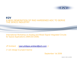 AMICSA2008 - ESA Microelectronics Section