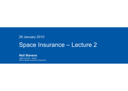 Insurable Risks - London Institute of Space Policy and Law