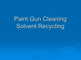 Paint Gun Cleaning Solvent Recycling - Calcupa