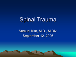 Spinal Trauma - Adirondack Area Network