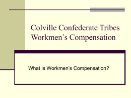 Colville Confederate Tribes Workmen’s Compensation