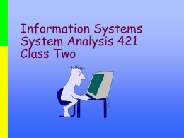 Information Systems System Analysis 421