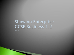 Showing Enterprise GCSE Business 1.2