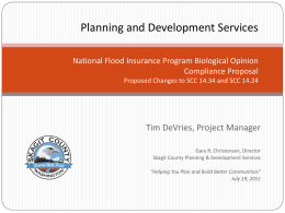 National Flood Insurance Program Biological Opinion