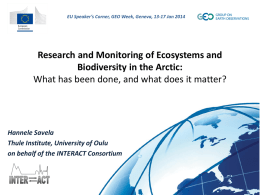 Reseach and Monitoring of Ecosystems and Biodiversity in