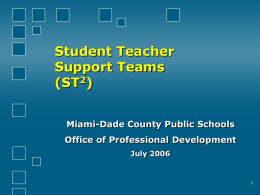 Student Teacher Support Teams (ST2)