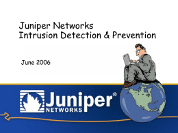 Juniper IDP Overview Presentation