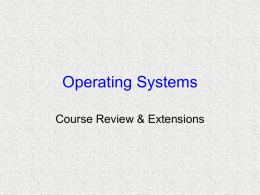 Operating Systems - Binghamton University