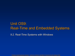 Unit OS 9: Real-Time with Windows