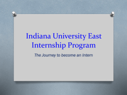 Indiana University East Internship Program