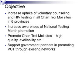 National VCT Testing Month - Population Services International