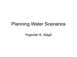 Planning Water Scenarios