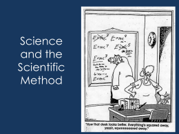 Science and the Scientific Method