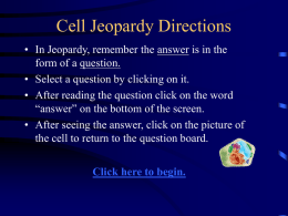 Jeopardy - POTOSI SCHOOL DISTRICT