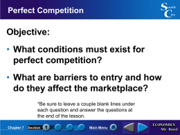 Perfect Competition