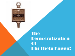 Democratization of Phi Theta Kappa
