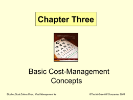 Basic Cost Concepts