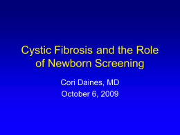 Cystic Fibrosis - University of Arizona Pediatric