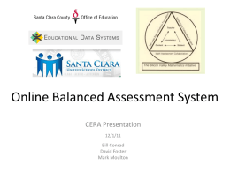 Online Balanced Assessment System