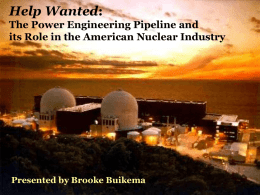 Help Wanted: The Power Engineering Pipeline and its Role