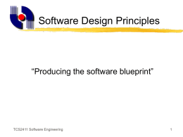 TCS 2411 Software Engineering