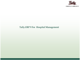 Corp PPT - Experience the Power of Tally.ERP 9