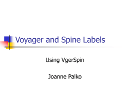 Voyager and Spine Labels