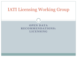 IATI Licensing Working Group