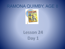 Ramona Quimby , Age 8